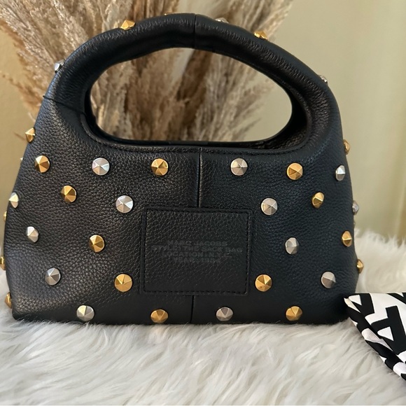 Marc Jacobs THE GLAM STUDS LEATHER MINI SACK BAG - Picture 7 of 14